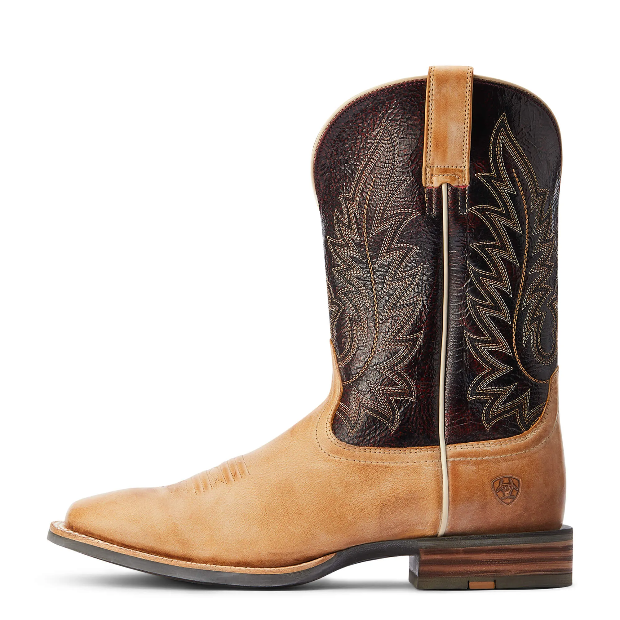 Ariat Desert Tan Ridin High Broad Square Toe Western Boots for Men