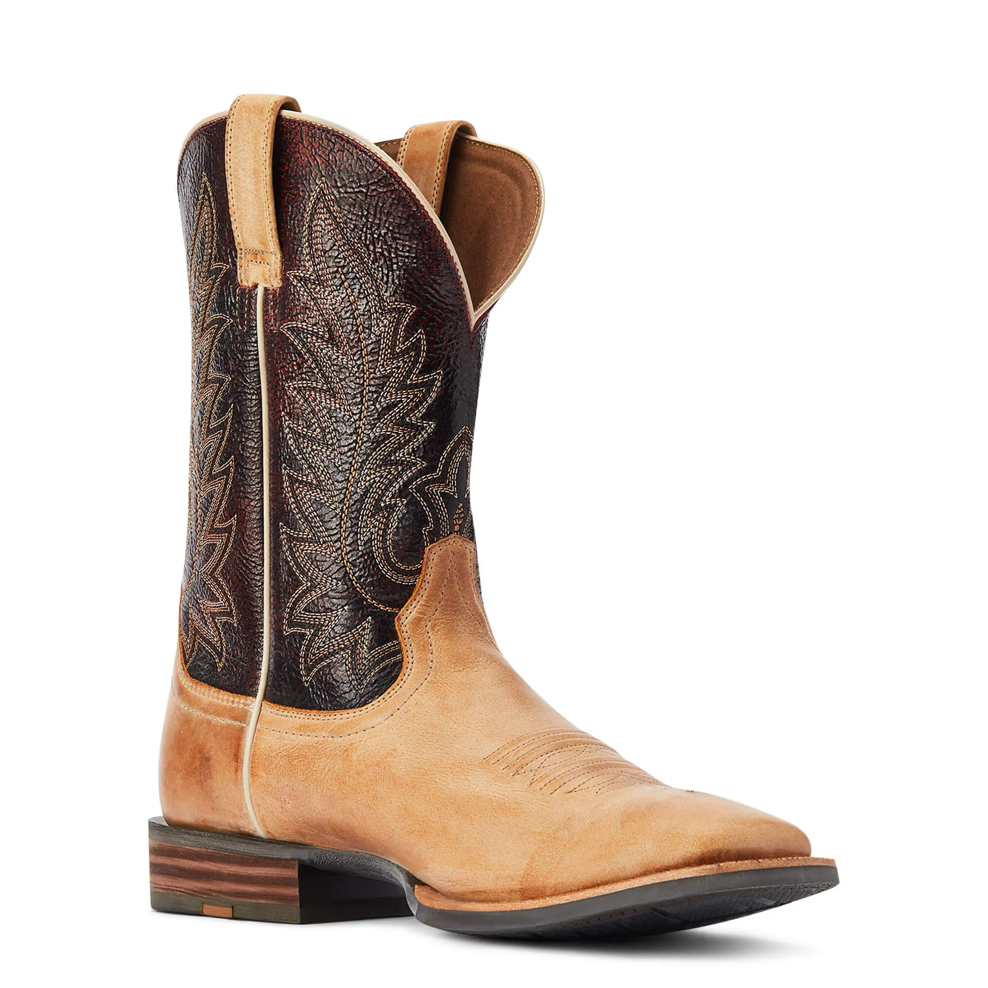 Ariat Desert Tan Ridin High Broad Square Toe Western Boots for Men