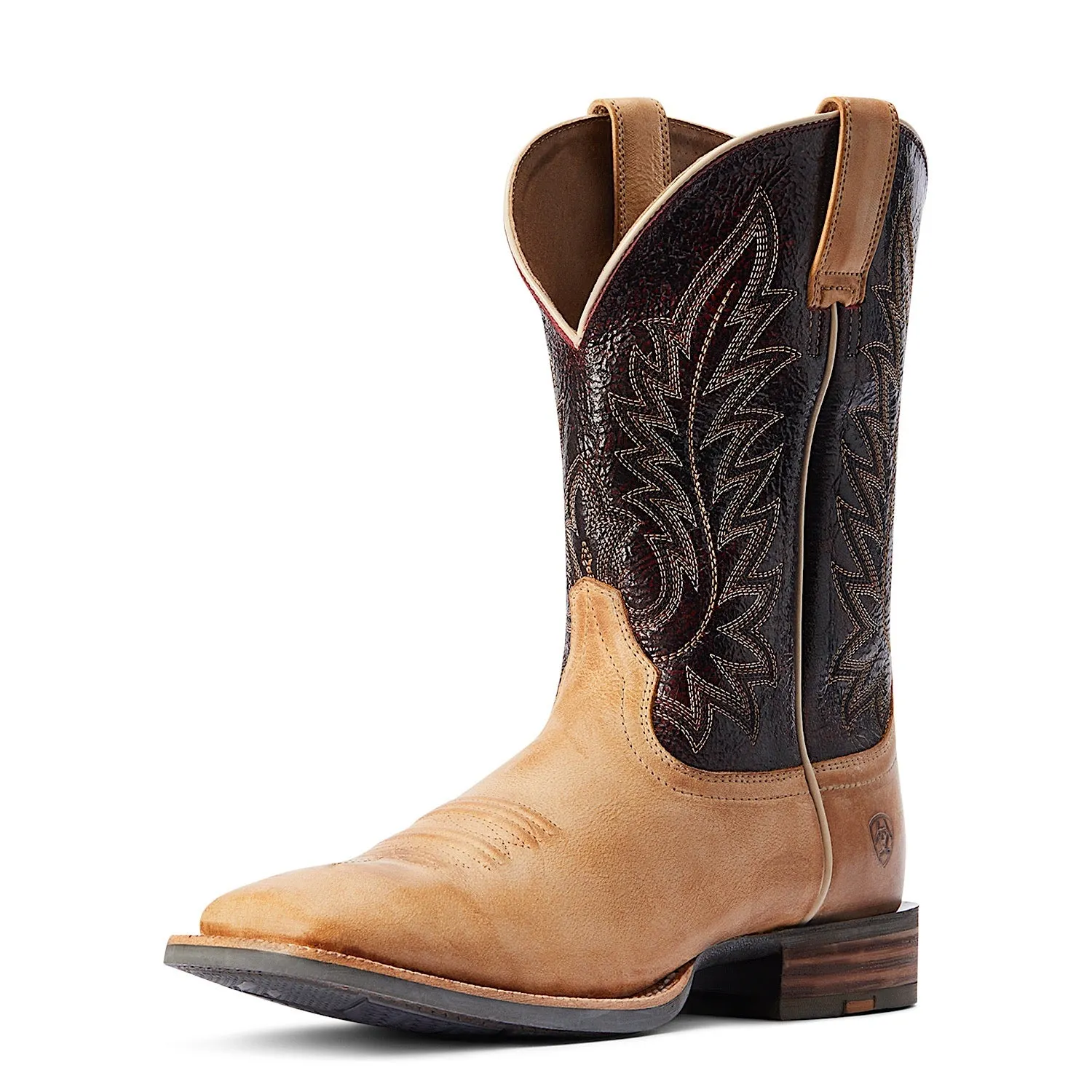 Ariat Men's Ridin High Western Boot Desert Tan/Dark Brick