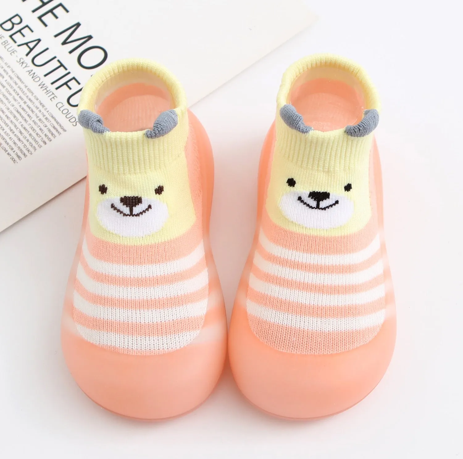 Baby Socks Shoes/ Cotton Breathable Lightweight Slip-on Sneak