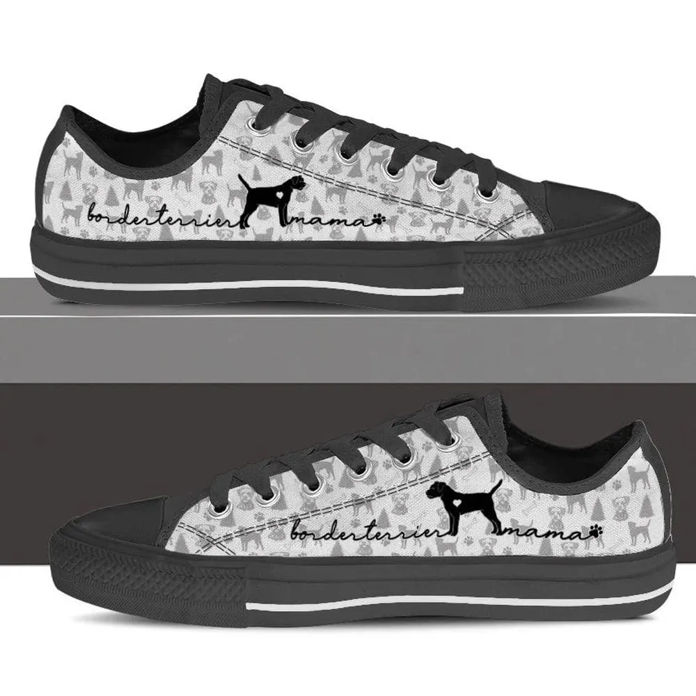 Border Terrier Low Top Shoes, Dog Printed Shoes, Canvas Shoes For Men, Women