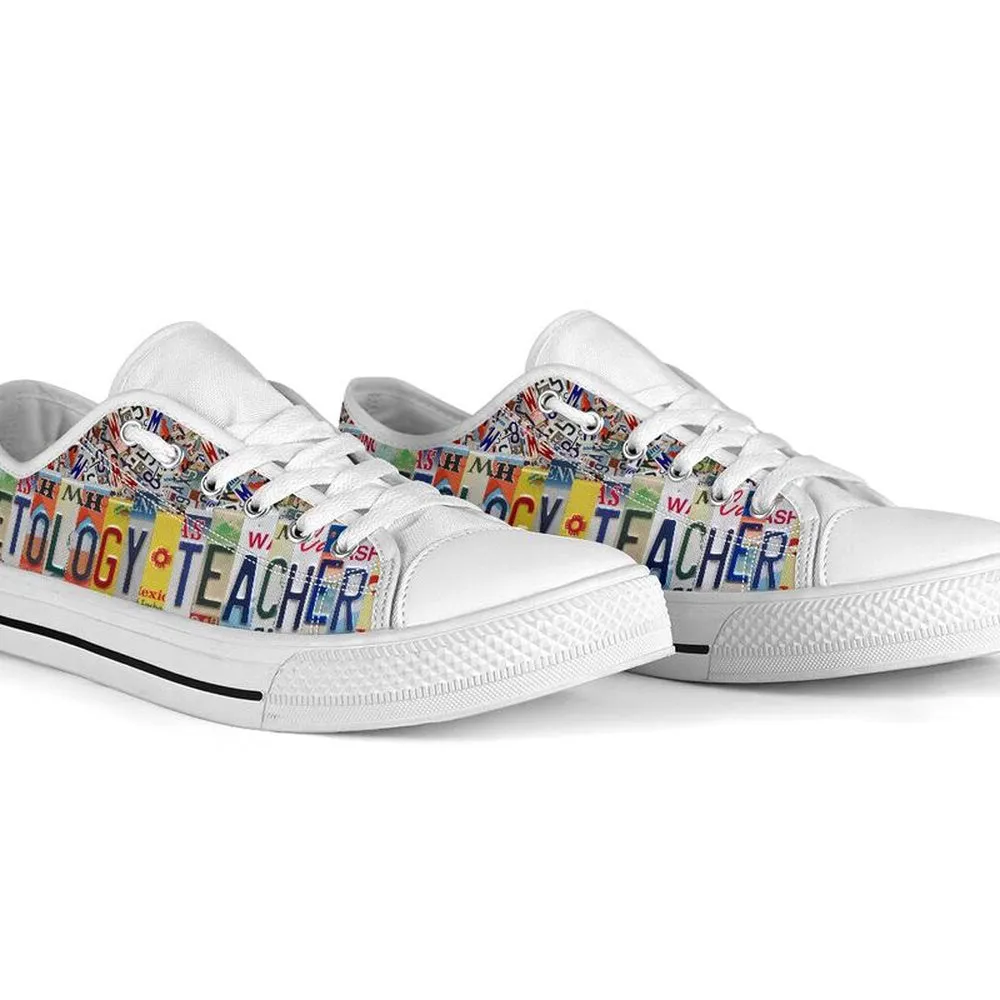 Cosmetology Teacher License Plates Low Top Shoes, Teacher Shoes, Low Top Sneakers