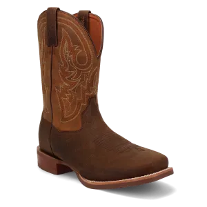 Dan Post Cowboy Certified Chocolate/Tan Brigston Broad Square Toe Boots for Men