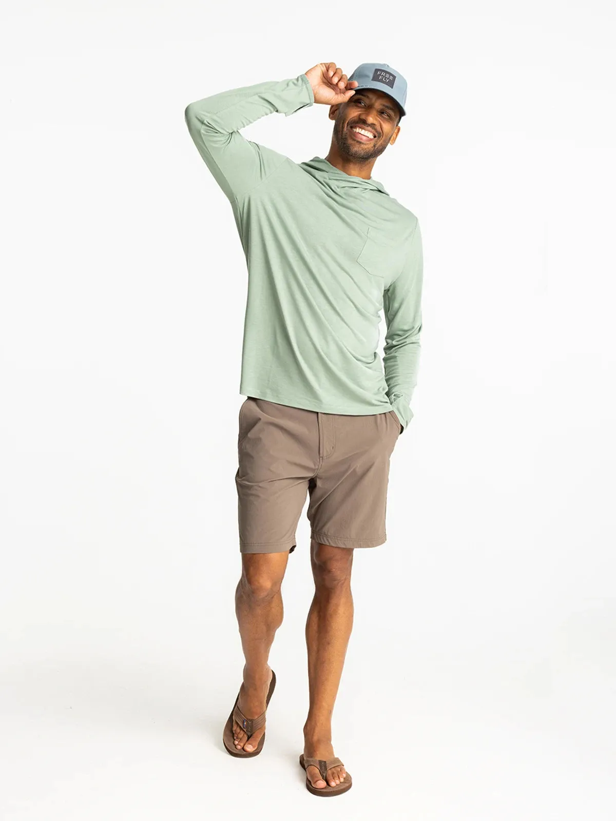 Men's Bamboo Lightweight Hoodie - Palm Green