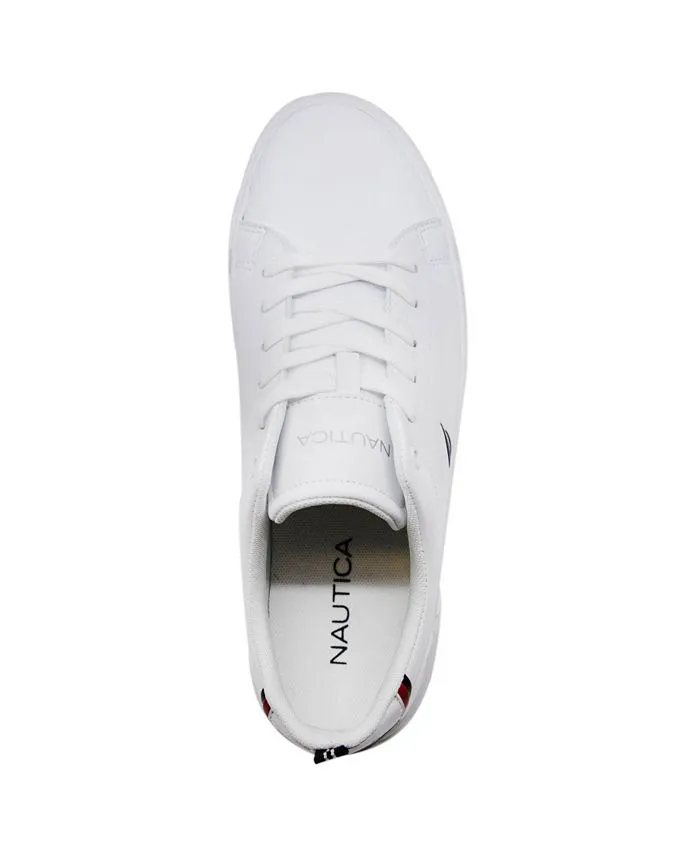 Men's Graves Court Lace-Up Nautica Sneakers, White