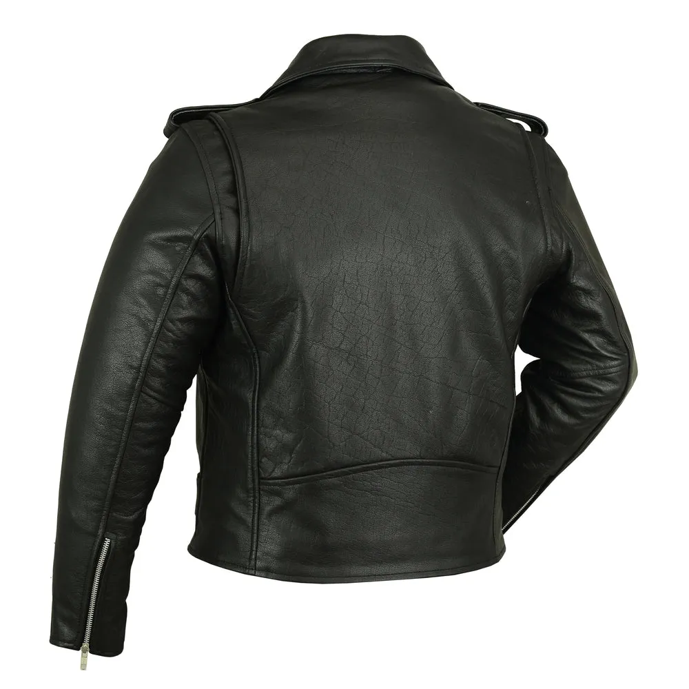 Men's Premium Leather Police Style Jacket