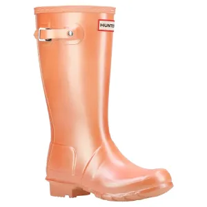 Original Pearlised Children's Wellington Boots - Peach by Hunter