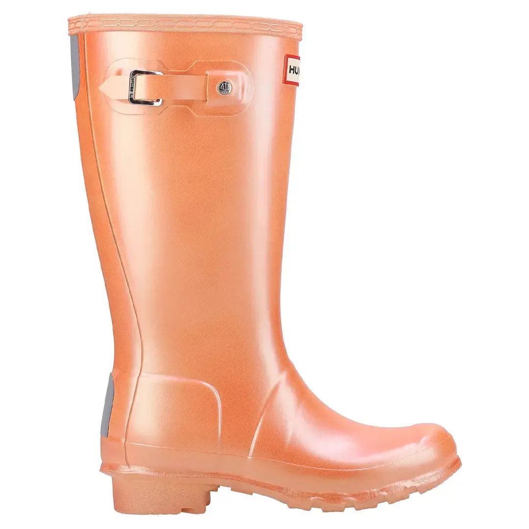 Original Pearlised Children's Wellington Boots - Peach by Hunter