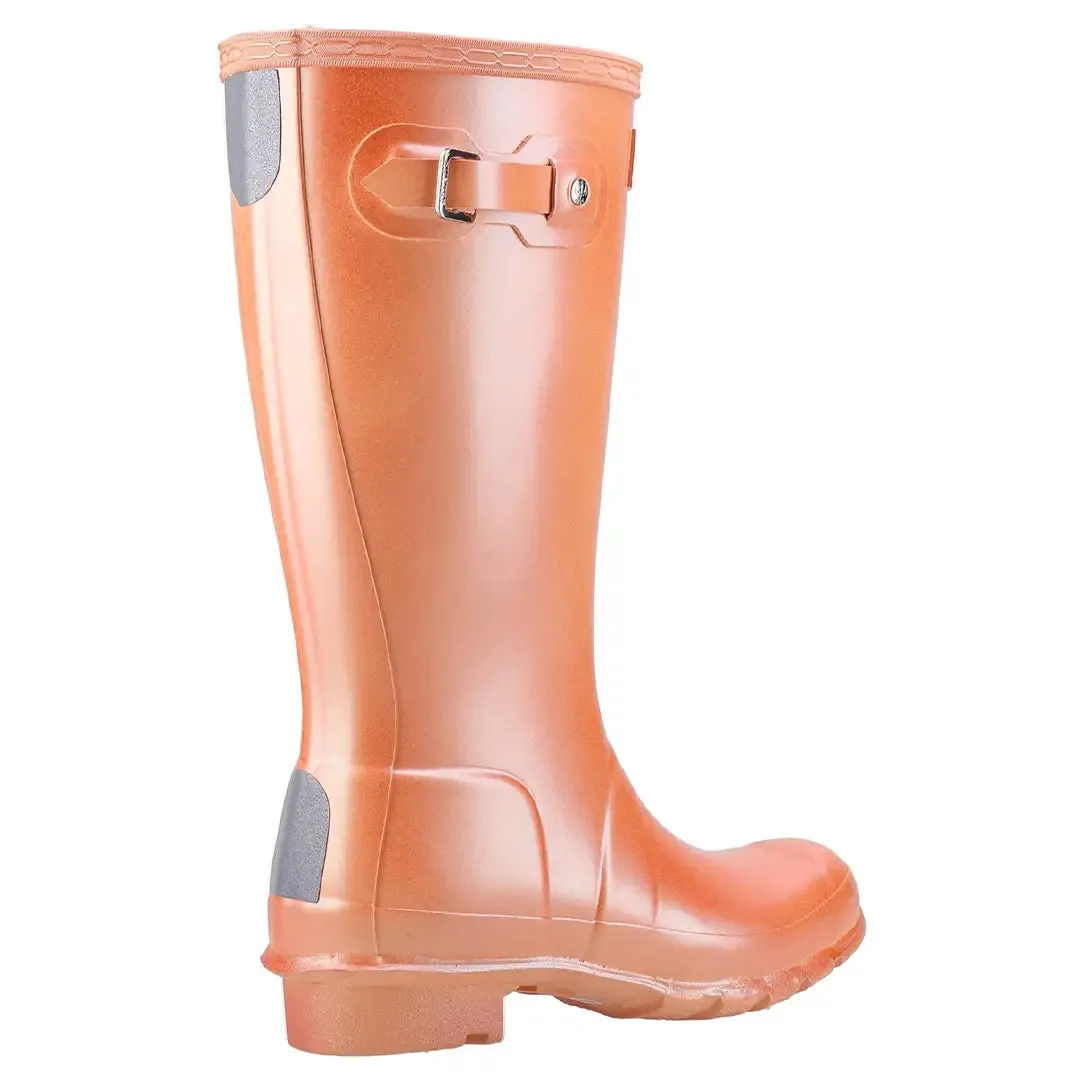 Original Pearlised Children's Wellington Boots - Peach by Hunter