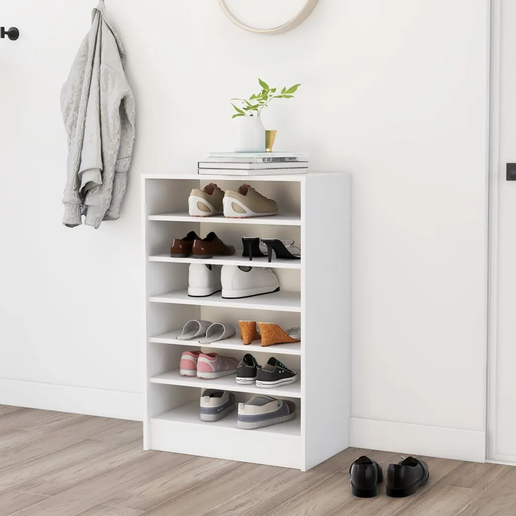 Shoe Cabinet White 60x35x92 cm Chipboard