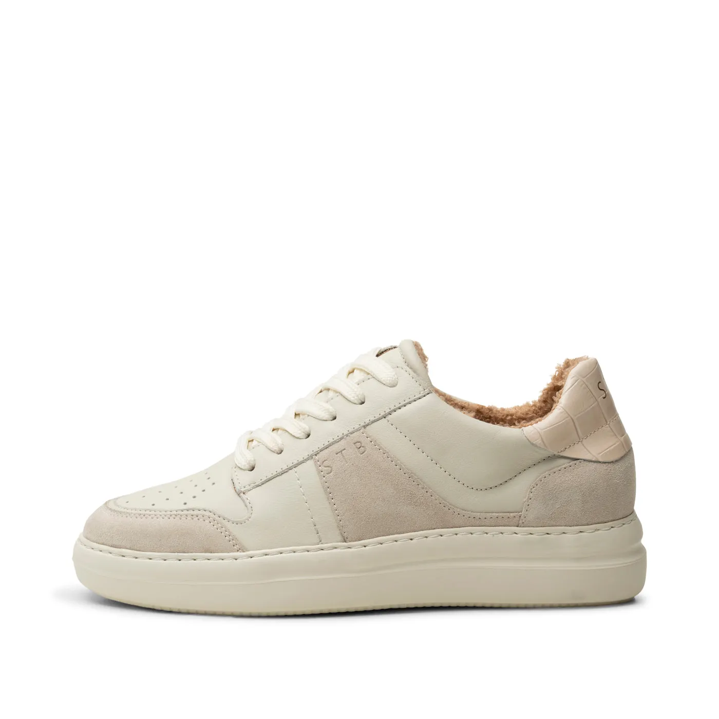 Valda sneaker leather warm - OFF WHITE