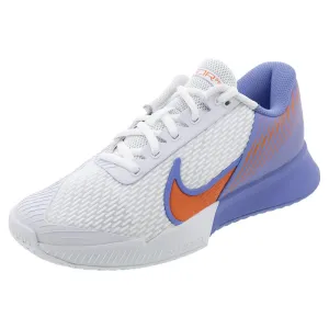 Women`s Air Zoom Vapor Pro 2 Tennis Shoes White and Lt Wild Mango