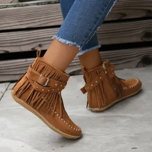 Women's Flat Buckle Martin Moccasins